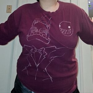 XL Dark Red TADC Caine Graphic Crewneck T-Shirt